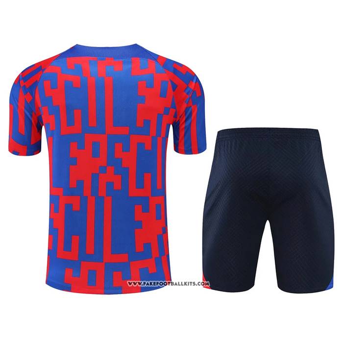 Tracksuit
 Barcelona Short Sleeve
 22/23 Red
 and 
Blue
 - Shorts
